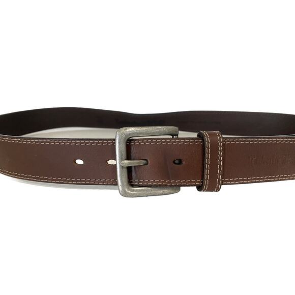 Timberland PRO Men’s Brown Belt Size 40 Genuine Full Grain Leather Distressed - Picture 1 of 16